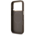 Guess Case Magsafe 4G PU Leather Case With Triangle Logo And Gold Metal Camera Frame For iPhone 17 Pro Black - Image 8