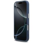 Guess Case Magsafe 4G PU Leather Case With Triangle Logo And Gold Metal Camera Frame For iPhone 17 Pro Blue - Image 6