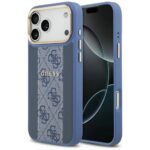 Guess case for iPhone 17 Pro Max HC MAGSAFE PU W/ 4G PU STRIPE blue