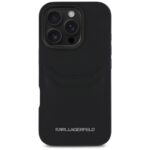Karl Lagerfeld HC Grained PU CardSlot Metal Elong dėklas iPhone 16 Pro – spalva: juoda - Image 4