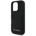 Karl Lagerfeld HC Grained PU CardSlot Metal Elong dėklas iPhone 16 Pro – spalva: juoda - Image 7