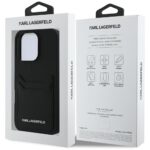Karl Lagerfeld HC Grained PU CardSlot Metal Elong dėklas iPhone 16 Pro – spalva: juoda - Image 9