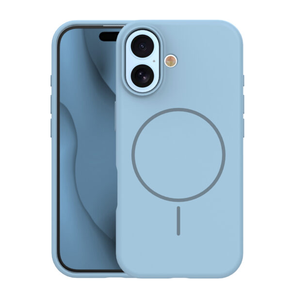 Silicone Thin Mag case for iPhone 17 6,3 light blue