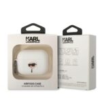 Karl Lagerfeld case for Airpods Pro 2 KLAP2RUNIKH white 3D Silicone NFT Karl - Image 5