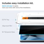 Spigen Glas.tR EZ Fit Tempered Glass 2-Pack for Samsung Galaxy S24 Ultra Privacy - Image 8