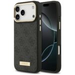 Guess 4G Logo Plate MagSafe case for iPhone 17 Pro Max black