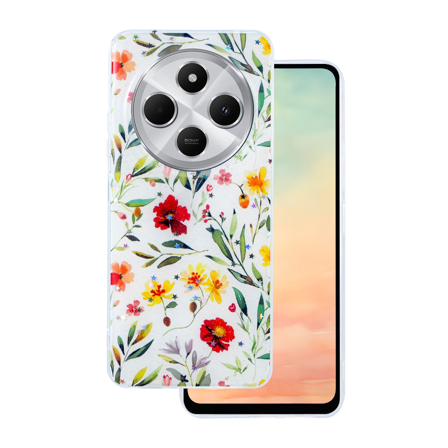 478442_oryg Glow Glam dėklas Xiaomi Redmi Note 14 Pro 5G (Global) / Note 14 Pro Plus 5G (Global) – spalva: balta - Image 1