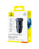 Automobilinis įkroviklis GoTrip 30W 12-24V USB-A + USB-C QC PD, juodas - Image 3