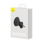 Automobilinis magnetinis telefono laikiklis su belaidžiu įkrovimu 15W, juodas - Image 3