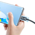 (1407) Kabelis USB A kištukas - USB C kištukas 1.2m su QC3.0 įrenginių krovimui iki 100W juodas Crystal Shine BASEUS - Image 2