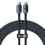 Kabelis USB C - USB C 1.2m su QC3.0 įrenginių krovimui iki 100W Crystal Shine BASEUS - Image 6