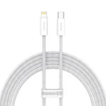 (1409) Kabelis USB C kištukas - IP Lightning kištukas 1.0m su baltu pintu šarvu 20W Dynamic BASEUS - Image 4