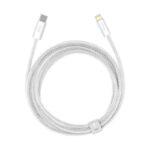 (1409) Kabelis USB C kištukas - IP Lightning kištukas 1.0m su baltu pintu šarvu 20W Dynamic BASEUS