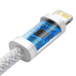 (1409) Kabelis USB C kištukas - IP Lightning kištukas 1.0m su baltu pintu šarvu 20W Dynamic BASEUS - Image 2
