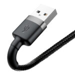 Baseus kabelis Lightning 2m, pilkas/juodas CALKLF-CG1