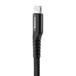(1415) Spiralinis kabelis USB2.0 A kištukas - IP Lightning kištukas 1.0m juodas su nailoniniu šarvu Fish Eye juodas BASEUS