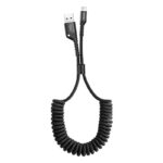 (1415) Spiralinis kabelis USB2.0 A kištukas - IP Lightning kištukas 1.0m juodas su nailoniniu šarvu Fish Eye juodas BASEUS - Image 5