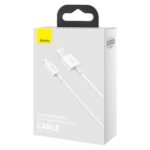 (1412) Kabelis USB2.0 A kištukas - IP Lightning kištukas 1.0m baltas Superior serijos BASEUS