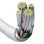 (1412) Kabelis USB2.0 A kištukas - IP Lightning kištukas 1.0m baltas Superior serijos BASEUS - Image 2