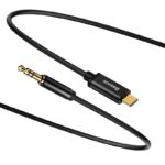 (1490) Kabelis / Adapteris USB C kištukas -  3.5mm stereo kištukas 1.2m juodas - Image 4