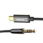 (1490) Kabelis / Adapteris USB C kištukas -  3.5mm stereo kištukas 1.2m juodas