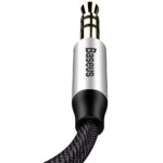 (1417) Jungiamasis garso kabelis 3.5mm-3.5mm stereo, 1m pilkas / juodas BASEUS - Image 2