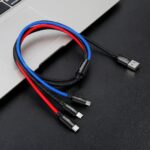 Baseus laidas USB 3in1 3.5A juodas CAMLT-BSY01
