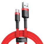 Kabelis USB2.0 A kištukas - USB C kištukas, 0.5m QC3.0 Cafule raudonas BASEUS - Image 3