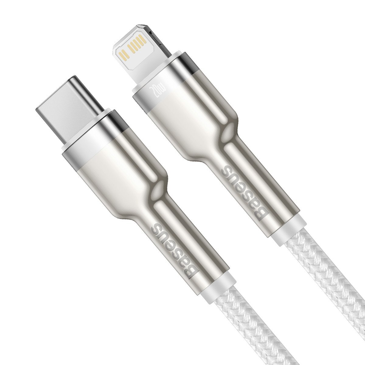 CATLJK-A02_B (1427) Kabelis USB C kištukas - IP Lightning kištukas 1.0m QC3.0 PD baltas BASEUS - Image 1