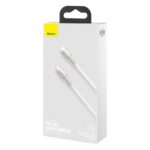 (1427) Kabelis USB C kištukas - IP Lightning kištukas 1.0m QC3.0 PD baltas BASEUS - Image 4