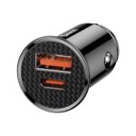 Automobilinis įkroviklis 30W 12-24V USB + USB-C juodas CCALL-YS01 - Image 4