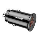Automobilinis įkroviklis 30W 12-24V USB + USB-C juodas CCALL-YS01