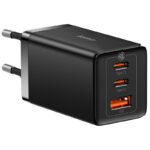 Sieninis įkroviklis GaN5 Pro 65W USB + 2xUSB-C QC3.0 PD3.0 su USB-C 1m laidu, juodas - Image 6