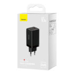 Sieninis įkroviklis GaN5 Pro 65W USB + 2xUSB-C QC3.0 PD3.0 su USB-C 1m laidu, juodas - Image 4