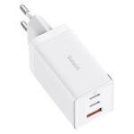 Sieninis įkroviklis GaN5 Pro 65W USB + 2xUSB-C QC3.0 PD3.0 su USB-C 1m laidu, baltas - Image 3