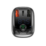 Automobilinis FM moduliatorius su  Bluetooth 12-24V 2xUSB + USB-C, juodas - Image 3