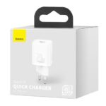 (1448) Sieninis įkroviklis Super Si 20W USB-C QC3.0 PD, baltas - Image 3