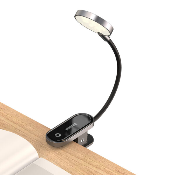 (1454) Prisegamas skaitymo LED šviestuvas, įkraunamas USB, 3W, neutraliai balta, BASEUS