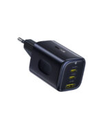 Sieninis įkroviklis PicoGo AE11 67W USB-A + 2xUSB-C QC PD, juodas - Image 2
