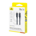 "Kabelis USB C - USB C 2m 100W porėto silikono izoliacija BASEUS		"
