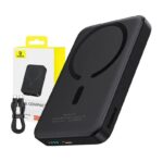 Baseus LiPo Powerbank 10000mAh 20W UBS-C, 15W Magsafe Mini Air juodas - Image 2