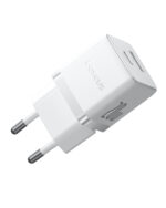 "Sieninis įkroviklis Palm 20W USB + USB-C QC3.0 PD3.0 su USB-C kabeliu 1m, baltas