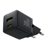 Sieninis įkroviklis Palm 30W USB + USB-C QC3.0 PD3.0 juodas