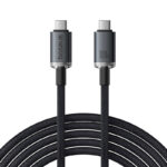 Kabelis USB C - USB C 1.5m 100W USB3.2, 20Gbps, 4K@60Hz Crystal Shine BASEUS, juodas - Image 7