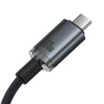 Kabelis USB C - USB C 1.5m 100W USB3.2, 20Gbps, 4K@60Hz Crystal Shine BASEUS, juodas - Image 2