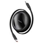 Kabelis USB C - USB C kištukai 100W 1m suvyniojamas juodas BASEUS - Image 6