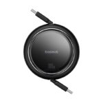 Kabelis USB C - USB C kištukai 100W 1m suvyniojamas juodas BASEUS