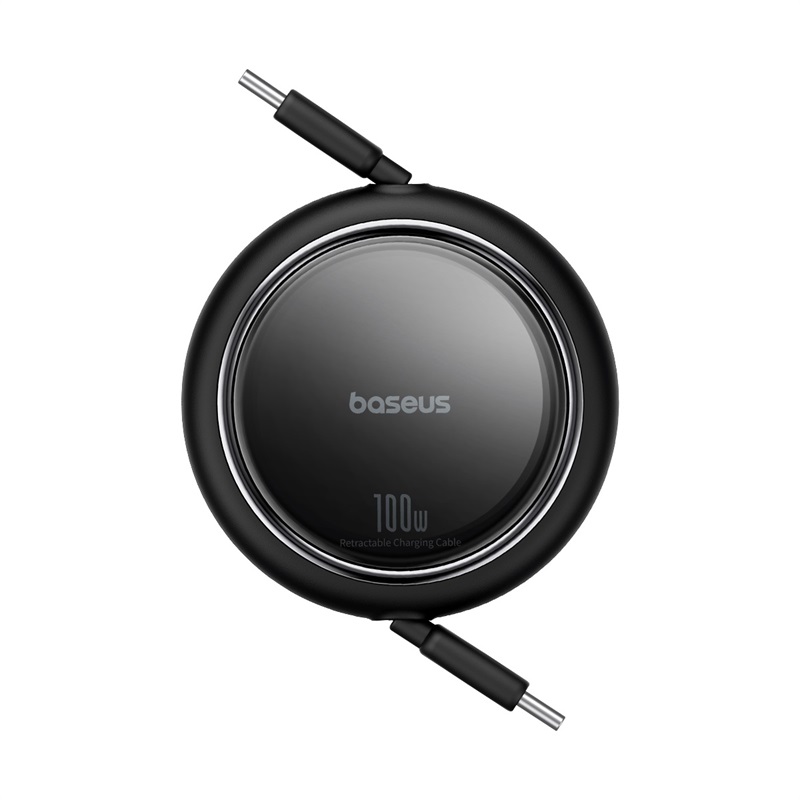 P10364500111-00_2 Kabelis USB C - USB C kištukai 100W 1m suvyniojamas juodas BASEUS - Image 1