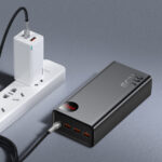 LiPo išorinis akumuliatorius (PowerBank) 40000mAh 22.5W USB + USB-C Adaman juodas BASEUS - Image 7